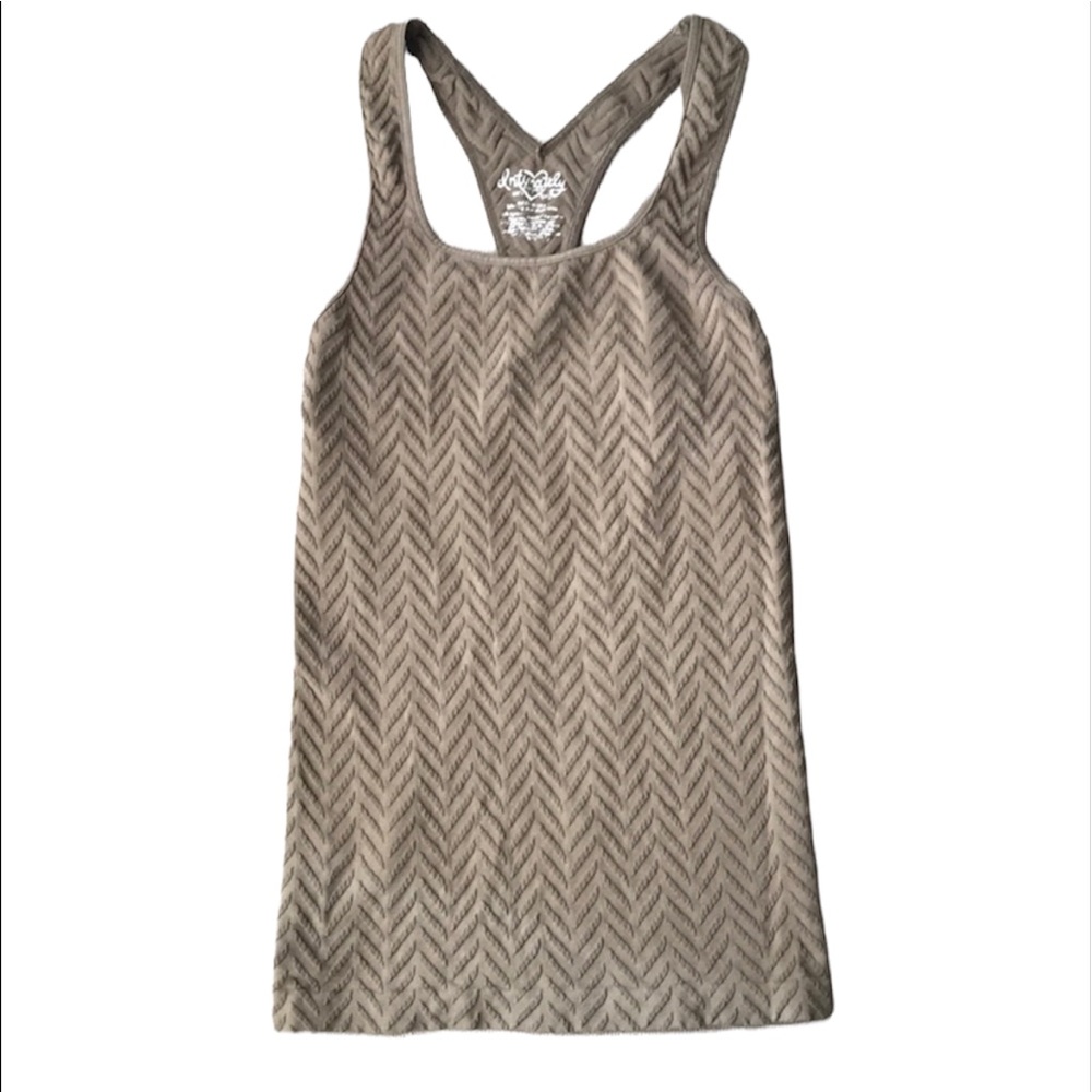 XS Free People olive green open back tank
